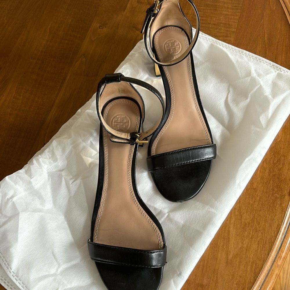 Tory Burch blocked heels in black